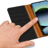 Xiaomi Redmi Note 14 (4G) Klapphülle im Jeanslook mit Karten- und Geldfach