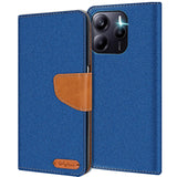 Xiaomi Redmi Note 14 5G Klapphülle im Jeanslook mit Karten- und Geldfach