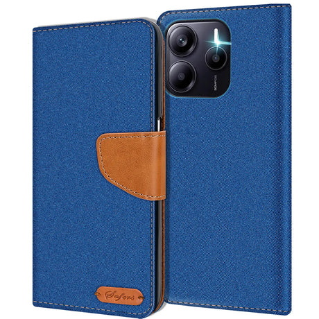 Xiaomi Redmi Note 14 5G Klapphülle im Jeanslook mit Karten- und Geldfach