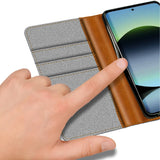 Xiaomi Redmi Note 14 5G Klapphülle im Jeanslook mit Karten- und Geldfach