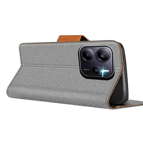 Xiaomi Redmi Note 14 5G Klapphülle im Jeanslook mit Karten- und Geldfach