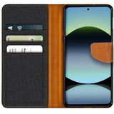 Xiaomi Redmi Note 14 5G Klapphülle im Jeanslook mit Karten- und Geldfach