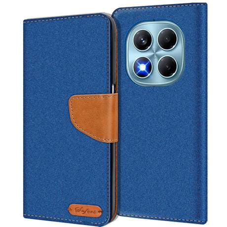 Xiaomi Redmi Note 14 Pro 4G Klapphülle im Jeanslook mit Karten- und Geldfach