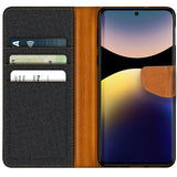 Xiaomi Redmi Note 14 Pro 4G Klapphülle im Jeanslook mit Karten- und Geldfach