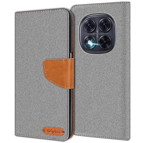 Xiaomi Redmi Note 14 Pro 5G Klapphülle im Jeanslook mit Karten- und Geldfach