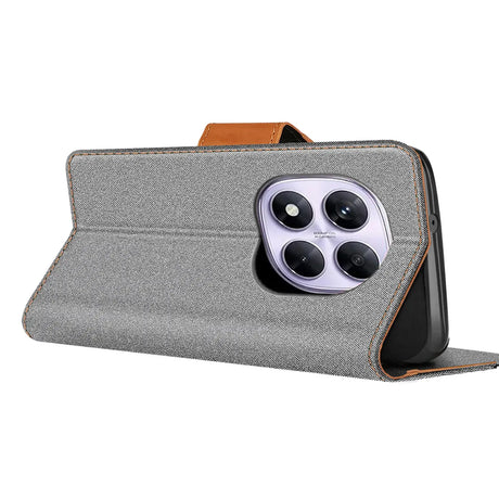 Xiaomi Redmi Note 14 Pro+ 5G Klapphülle im Jeanslook mit Karten- und Geldfach