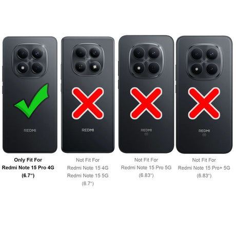 Xiaomi Redmi Note 15 Pro 4G Klapphülle im Jeanslook mit Karten- und Geldfach