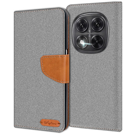 Xiaomi Redmi Note 15 Pro 4G Klapphülle im Jeanslook mit Karten- und Geldfach