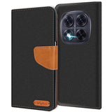 Xiaomi Redmi Note 15 Pro 4G Klapphülle im Jeanslook mit Karten- und Geldfach