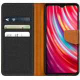 Xiaomi Redmi Note 8 Pro Klapphülle im Jeanslook mit Karten- und Geldfach