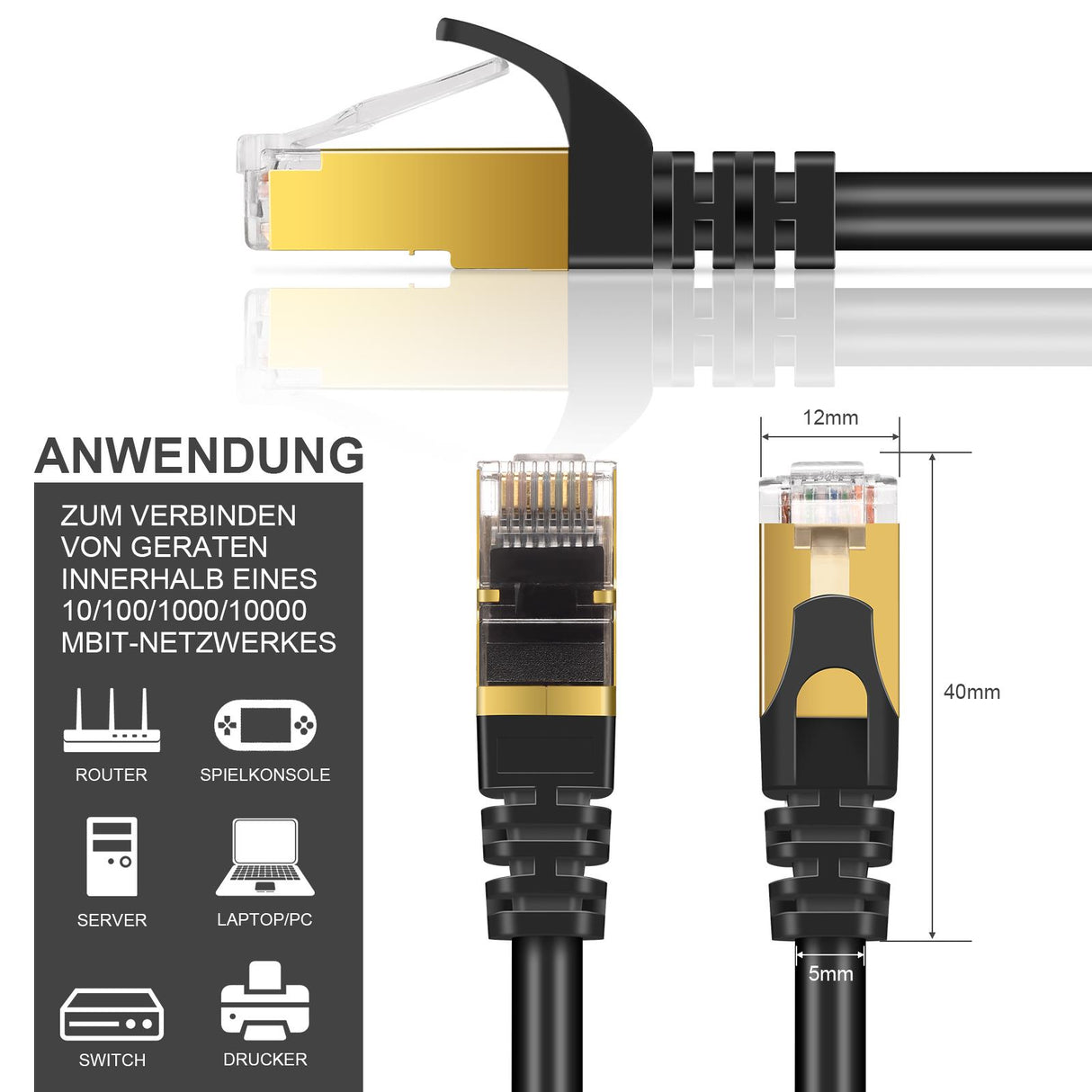 Patch RUND Kabel Cat7 - PC-700A - 0.5M