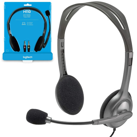 Logitech H110 Stereo Headset mit Rauschunterdrückung und verstellbarem Kopfbügel