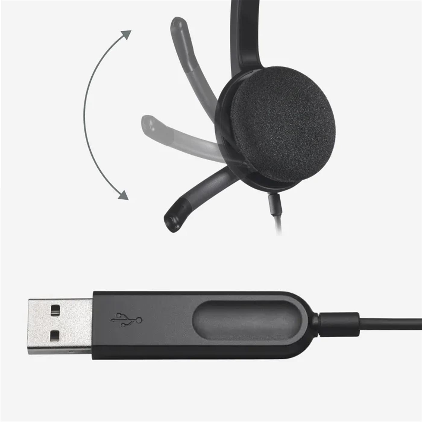 PC Headset USB – Stereo mit Mikrofon Rauschunterdrückung