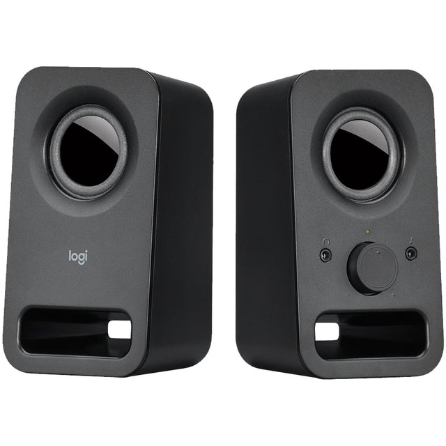 Logitech Z150 kompakte 2.0 PC-Lautsprecher mit 3,5-mm-Audioeingang und Kopfhöreranschluss