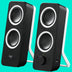 Logitech Z200 2.0-Stereo-Lautsprecher mit 10 Watt Spitzenleistung, Schwarz-Weiß