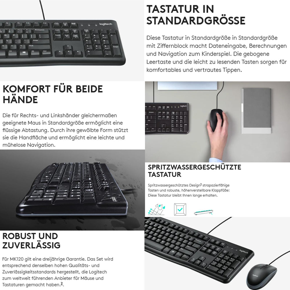 PC-Tast./Maus Set LOGITECH MK120 - Schwarz