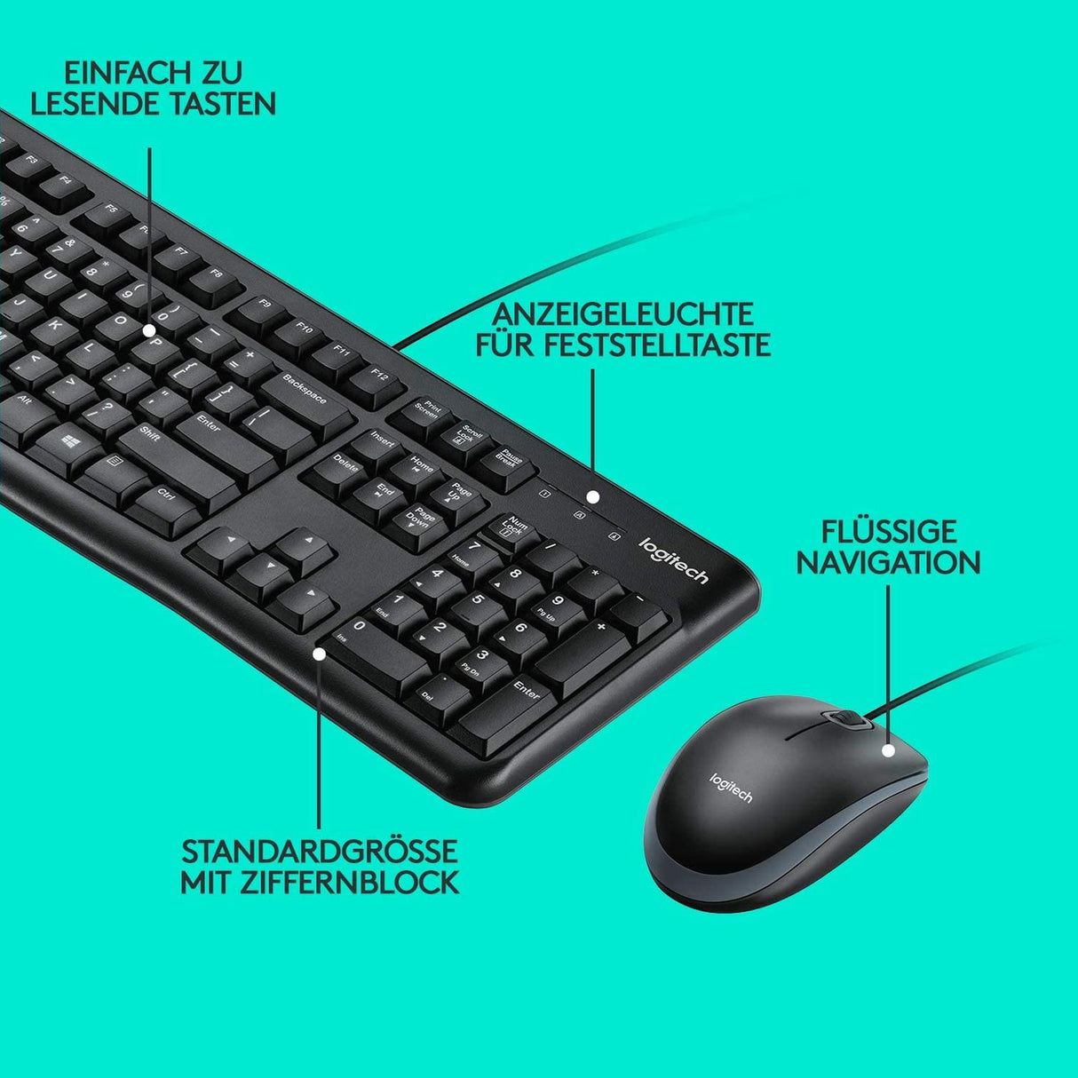 PC-Tast./Maus Set LOGITECH MK120 - Schwarz