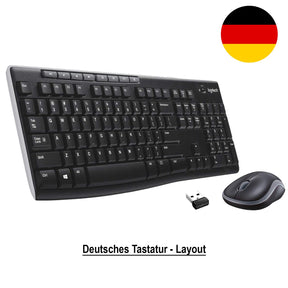 Logitech MK270 kabelloses Tastatur- und Maus-Set mit deutschem Layout