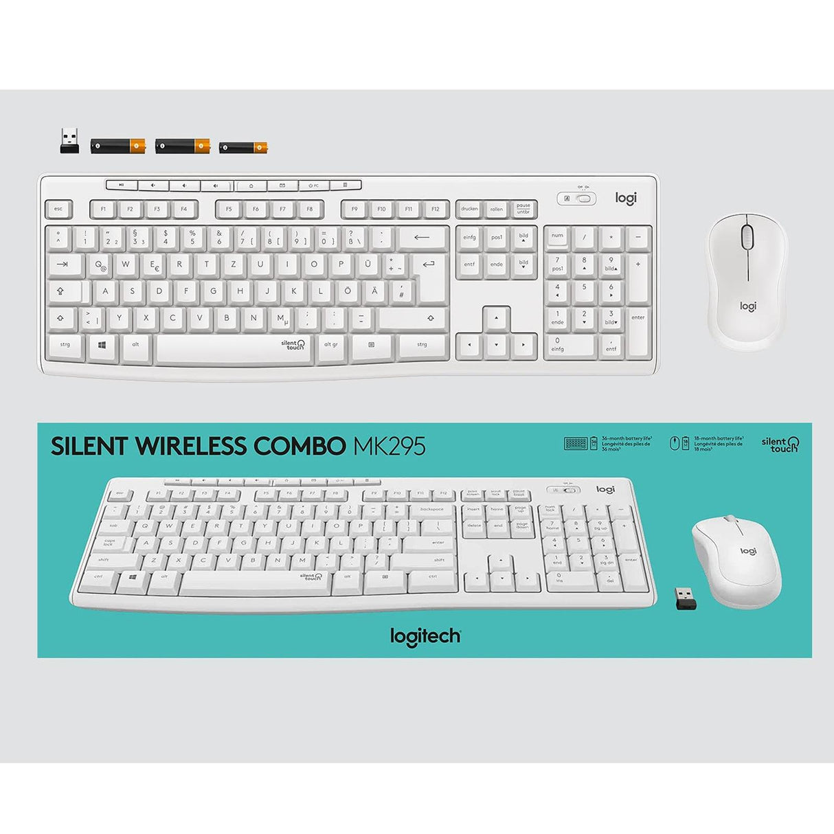 PC-Tast./Maus Set LOGITECH MK295 - Weiss
