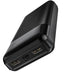 Hoco J72 Easy Travel Powerbank, 20.000mAh, schwarz, mit Dual-USB-Ausgängen, USB-C Anschluss und LED-Ladezustandsanzeige.