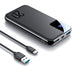 Joyroom Powerbank JR-QP190, 20.000mAh, schwarz, mit Dual-USB-Ausgängen, USB-C Anschluss, digitalem LED-Display und Schnellladefunktion.