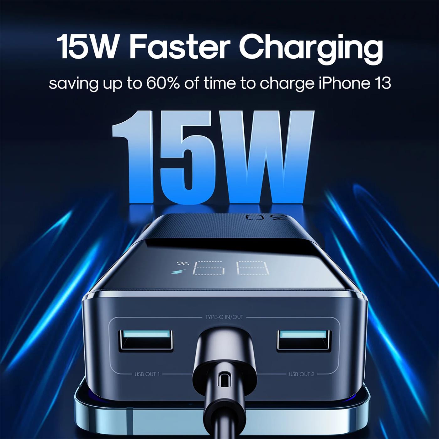 Power Bank 10000 mAh – USB-C PD & QC 3.0