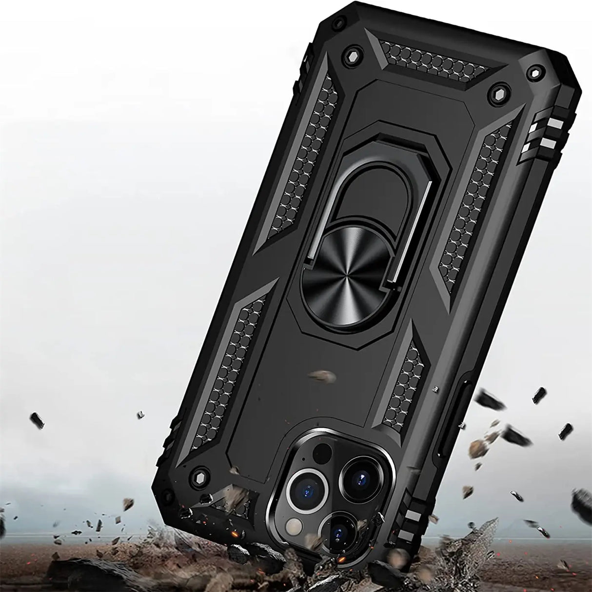 Härte getestete, stoßdämpfende Handyhülle für iPhone 11 Pro Max in Schwarz
