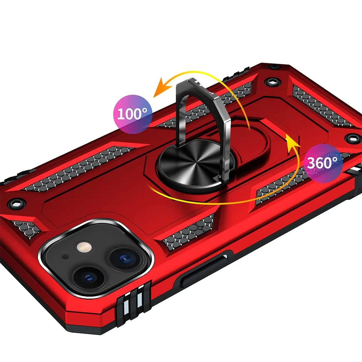 Härte getestete, stoßdämpfende Handyhülle für iPhone 12 Mini in Rot