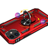 Härte getestete, stoßdämpfende Handyhülle für iPhone 12 Mini in Rot