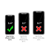 Härte getestete, stoßdämpfende Handyhülle für iPhone 12 Mini in Schwarz
