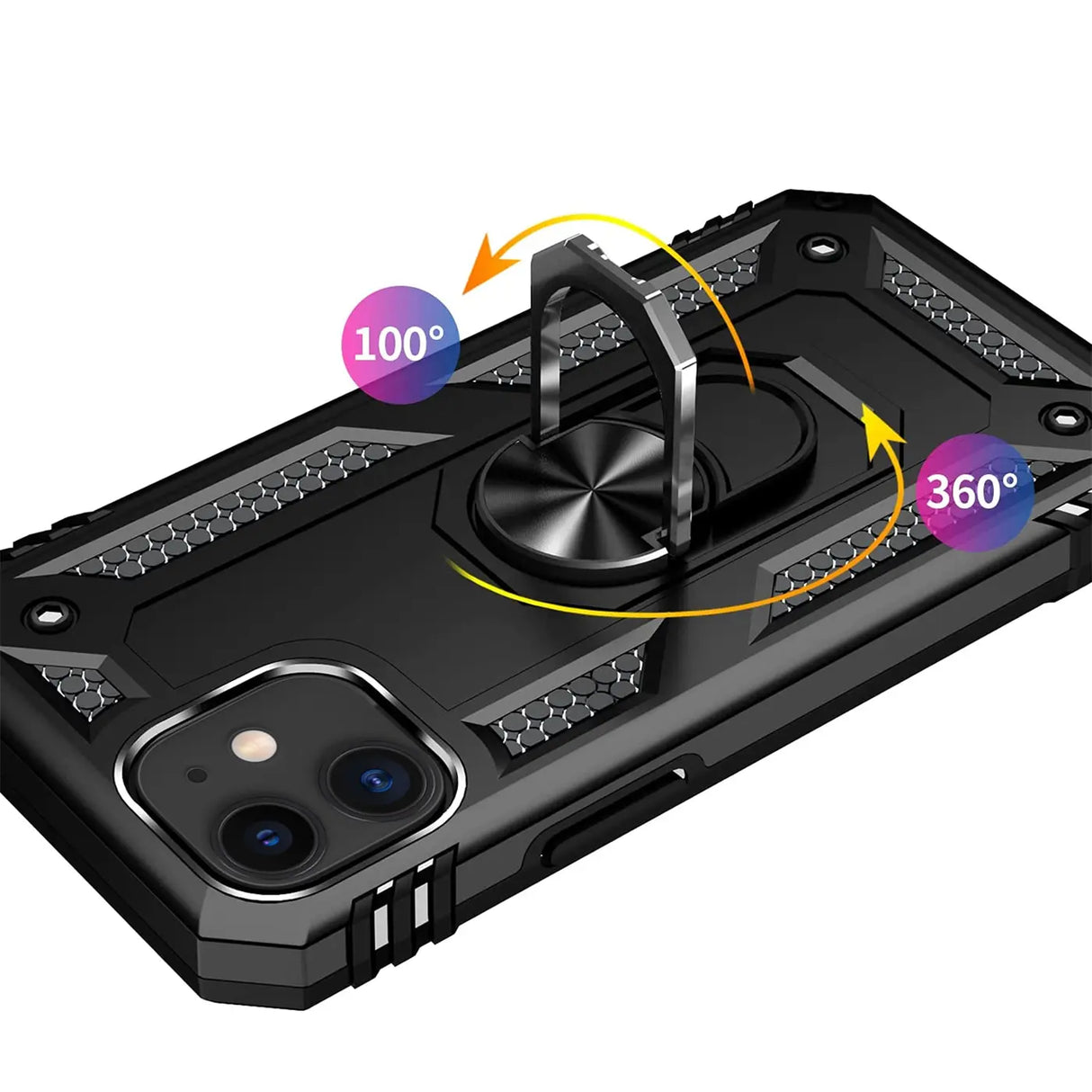 Härte getestete, stoßdämpfende Handyhülle für iPhone 12 Mini in Schwarz
