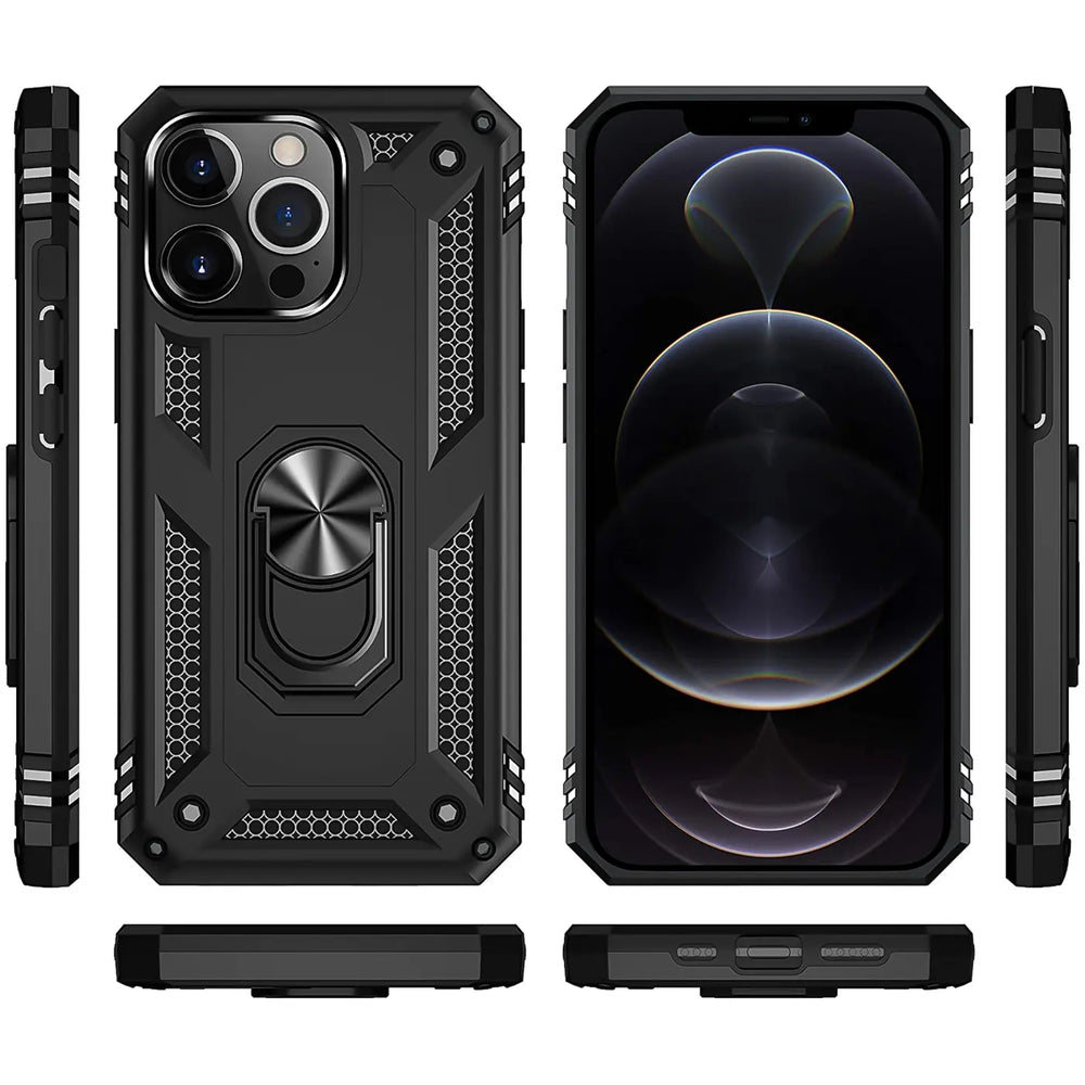 Härte getestete, stoßdämpfende Handyhülle für iPhone 12 Pro Max in Schwarz