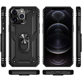 Härte getestete, stoßdämpfende Handyhülle für iPhone 12 Pro Max in Schwarz