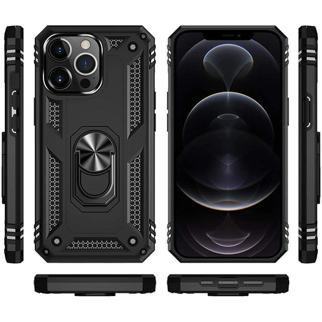 Härte getestete, stoßdämpfende Handyhülle für iPhone 12 Pro Max in Schwarz