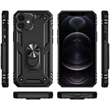 Härte getestete, stoßdämpfende Handyhülle für iPhone 12 / 12 Pro in Schwarz