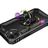 Härte getestete, stoßdämpfende Handyhülle für iPhone 12 / 12 Pro in Schwarz