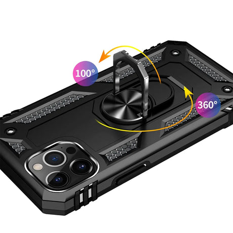 Härte getestete, stoßdämpfende Handyhülle für iPhone 14 Pro Max in Schwarz