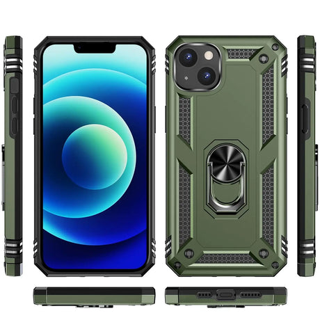 Härte getestete, stoßdämpfende Handyhülle für iPhone 15 in Grün