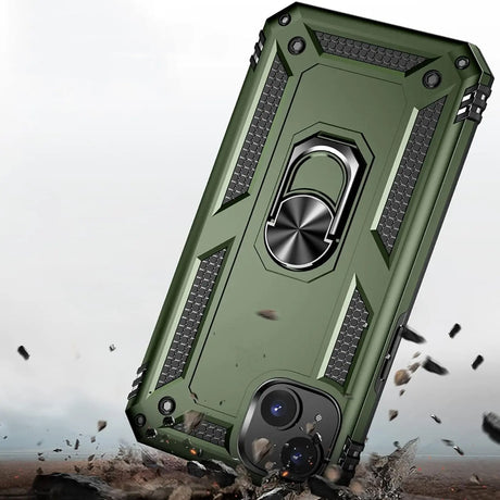 Härte getestete, stoßdämpfende Handyhülle für iPhone 15 in Grün