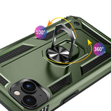 Härte getestete, stoßdämpfende Handyhülle für iPhone 15 in Grün