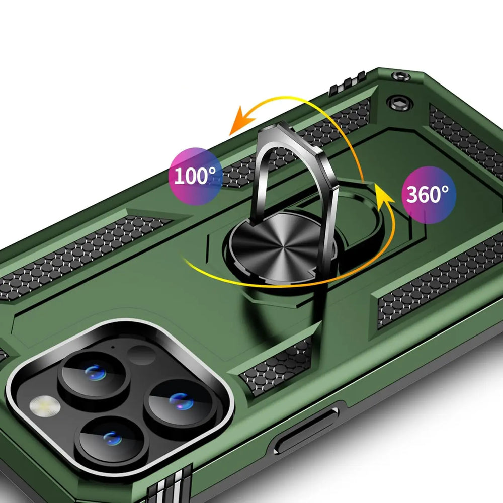 Härte getestete, stoßdämpfende Handyhülle für iPhone 15 Pro in Grün