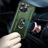 Härte getestete, stoßdämpfende Handyhülle für iPhone 15 Pro Max in Grün