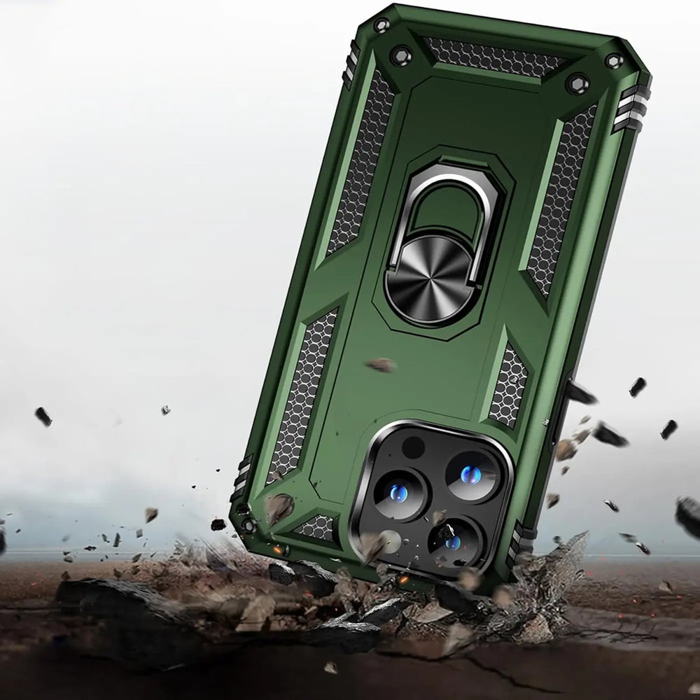 Härte getestete, stoßdämpfende Handyhülle für iPhone 15 Pro Max in Grün