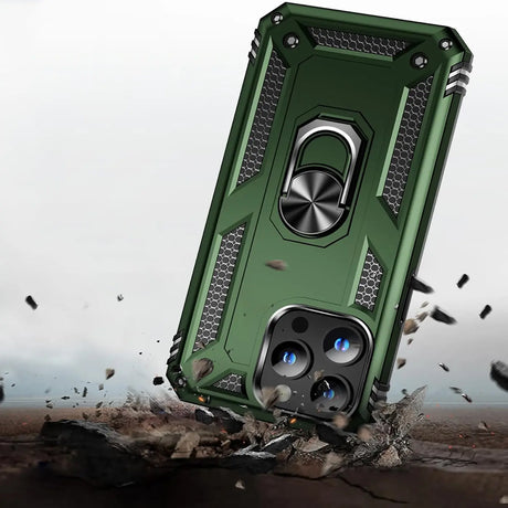 Härte getestete, stoßdämpfende Handyhülle für iPhone 15 Pro Max in Grün