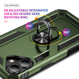 Härte getestete, stoßdämpfende Handyhülle für iPhone 16 in Grün