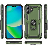 Härte getestete, stoßdämpfende Handyhülle für iPhone 16 in Grün