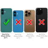 Härte getestete, stoßdämpfende Handyhülle für iPhone 16 Plus in Schwarz