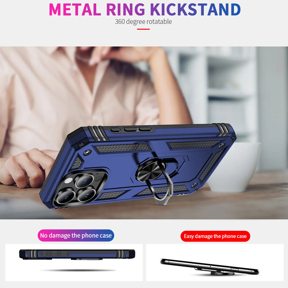 Härte getestete, stoßdämpfende Handyhülle für iPhone 16 Pro in Blau