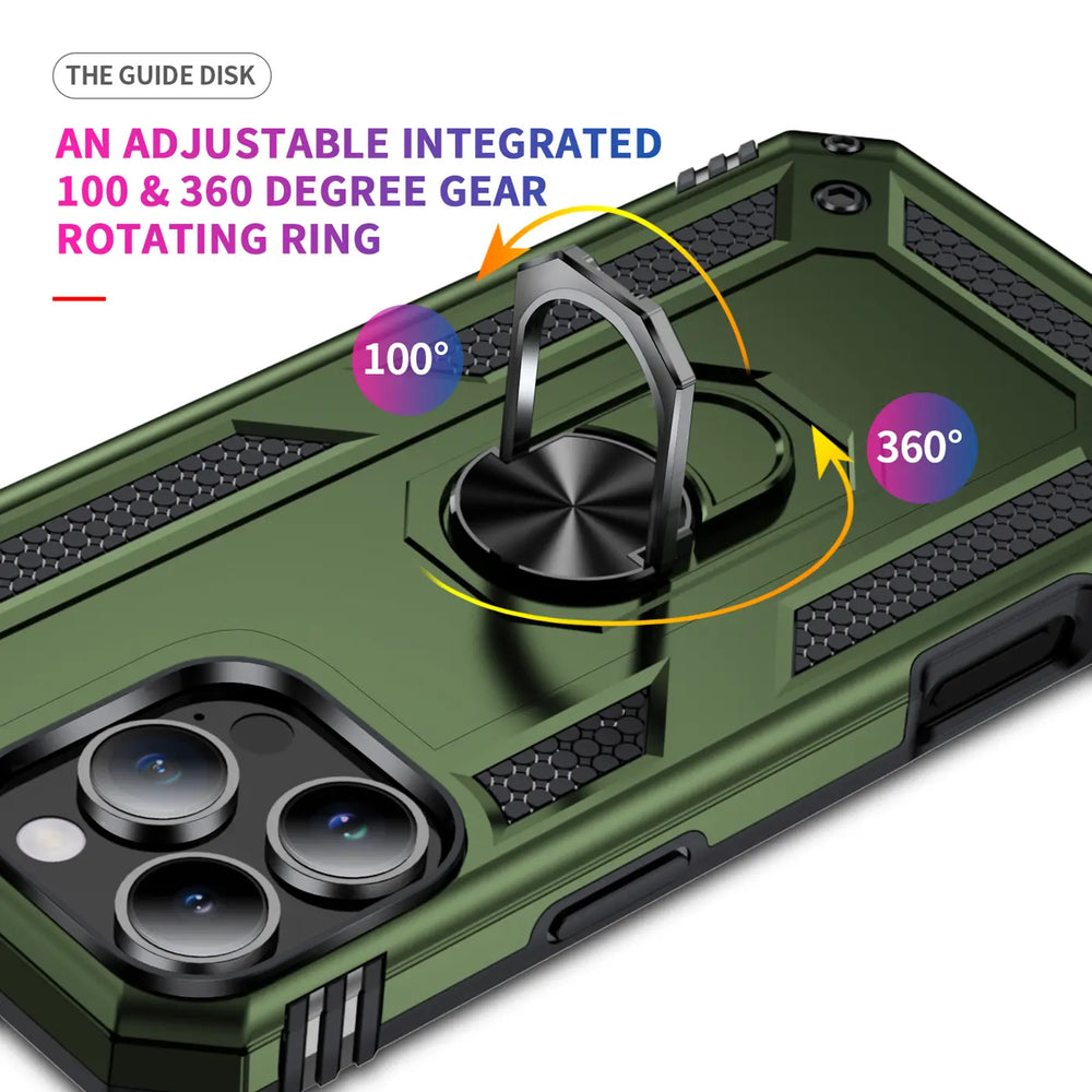 Härte getestete, stoßdämpfende Handyhülle für iPhone 16 Pro in Grün