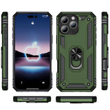 Härte getestete, stoßdämpfende Handyhülle für iPhone 16 Pro in Grün